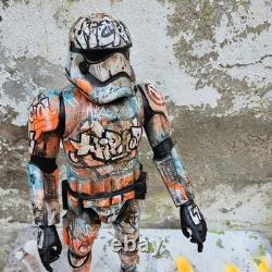 Hip Hop Graffiti Large Custom Storm Trooper Star Wars Painted Art Toy 18inch new