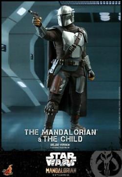Hot Toys 1/6 TMS015 Star Wars Deluxe Ver. The Mandalorian And The Child Toys Set