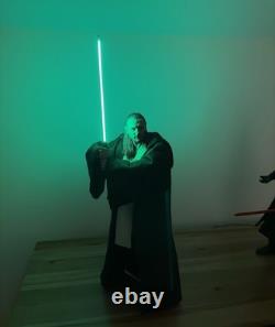 Hot Toys Qui-Gon Jinn MMS525 With Custom LED Lightsaber
