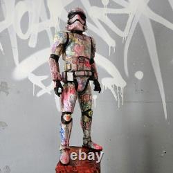 I Love Star Wars Graffiti Custom Storm Trooper UV Painted Art Toy Display Piece