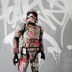 I Love Star Wars Graffiti Custom Storm Trooper UV Painted Art Toy Display Piece I Love Star Wars Graffiti Custom Storm Trooper UV Painted Art Toy Display Piece