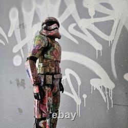 I Love Star Wars Graffiti Custom Storm Trooper UV Painted Art Toy Display Piece