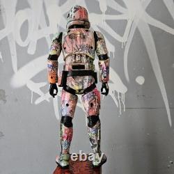 I Love Star Wars Graffiti Custom Storm Trooper UV Painted Art Toy Display Piece