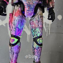 I Love Star Wars Graffiti Custom Storm Trooper UV Painted Art Toy Display Piece I Love Star Wars Graffiti Custom Storm Trooper UV Painted Art Toy Display Piece