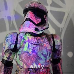 I Love Star Wars Graffiti Custom Storm Trooper UV Painted Art Toy Display Piece