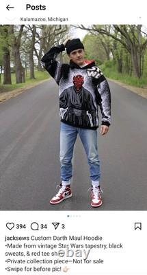 Jacksews Vintage Star Wars Custom Tapestry Blanket Sweatshirt Original Rare L-XL