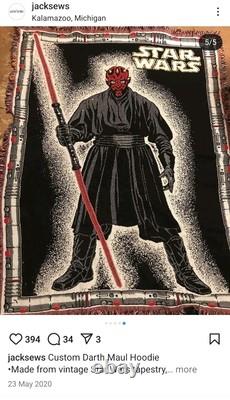 Jacksews Vintage Star Wars Custom Tapestry Blanket Sweatshirt Original Rare L-XL