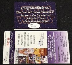 James Earl Jones Darth Vader Star Wars Signed Auto Custom Cut Signature Card Jsa
