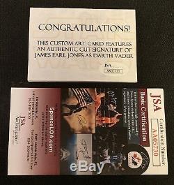 James Earl Jones Darth Vader Star Wars Signed Auto Custom Cut Signature Card Jsa