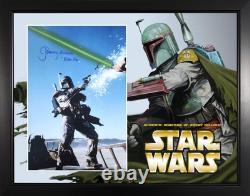 Jeremy Bulloch Boba Fett Star Wars Custom Framed Signed Autograph Photo ACOA