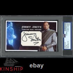 Jimmy Smits signed Cut 3x5 Custom Card PSA DNA Slab Star Wars Auto C4106