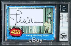 John Williams signed autograph auto 1977 Topps Custom Star Wars Card BAS Slabbed