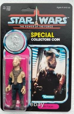 KENNER Retro Yak Face Mint Figure on PRO Custom Power of the Force card + coin