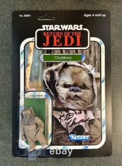 KEVIN THOMPSON Signed Chubbray Ewok Star Wars Autograph Custom Figure With COA