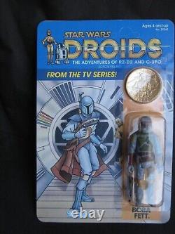 Kenner Star Wars 1985 Boba Fett POTF Coin Custom Card Last 17 Unreleased Droids