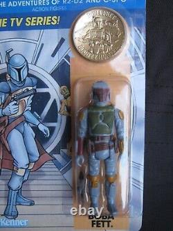 Kenner Star Wars 1985 Boba Fett POTF Coin Custom Card Last 17 Unreleased Droids