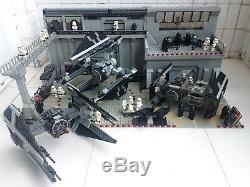 LEGO STAR WARS Custom Hangar + 3 TIE Fighters + 35 Minifigures MOC Diorama