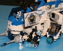 LEGO brick STAR WARS Custom 7676 MOC Blue 501 REPUBLIC GUNSHIP + 6 Minifigures