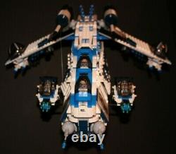 LEGO brick STAR WARS Custom Hybrid MOC Blue 501 REPUBLIC GUNSHIP +12 Minifigures