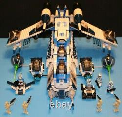 LEGO brick STAR WARS Custom Hybrid MOC Blue 501 REPUBLIC GUNSHIP +12 Minifigures