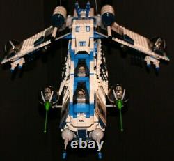 LEGO brick STAR WARS Custom Hybrid MOC Blue 501 REPUBLIC GUNSHIP +12 Minifigures