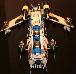 LEGO brick STAR WARS Custom Hybrid MOC Blue 501 REPUBLIC GUNSHIP +12 Minifigures