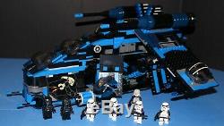 LEGO brick STAR WARS MOC 7676 REBELS IMPERIAL GUNSHIP + 7 Fig Crew 100% LEGO