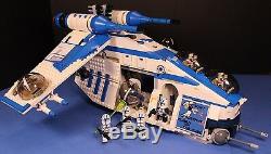 LEGO brick STAR WARS PHASE II 501st BLUE REPUBLIC GUNSHIP CUSTOM SET 100% LEGO