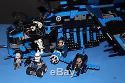 LEGO brick STAR WARS REBELS Custom 7676 BLACK SHADOW IMPERIAL GUNSHIP + 7 figs