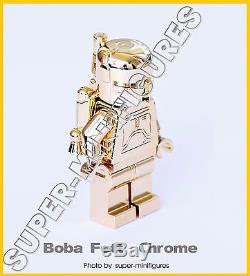 ugyldig legation Mockingbird Lego Boba Fett Gold Chrome Star Wars Minifigure (lego Custom)
