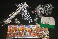 Lego Star Wars 10195 Republic Dropship AT-OT Walker 100% Complete Custom Extras