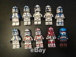 Lego Star Wars AVfigures Clone Trooper Lot Custom Decaled 501st Kyber Trooper