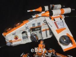Lego Star Wars Custom Republic Gunship 75021 MOC 212th Commander Cody Orange