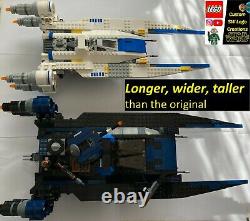 Lego Star Wars ENHANCED larger U-Wing, custom colour scheme, 9 EXTRA features