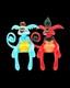 Lego Star Wars Light Customs The Monkey Brothers (with Pupils) Custom Minifigure