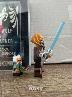 Lego Star Wars Minifigure Plo koon & Baby Ahsoka Baggles Studio Light Custom