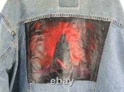 Levi's Hand Painted Denim Jacket Mens XL Darth Vader Star Wars Custom Trucker