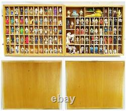 Lot of Star Wars Action Figures 118 Vintage in Custom Built Display Case