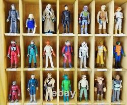 Lot of Star Wars Action Figures 118 Vintage in Custom Built Display Case