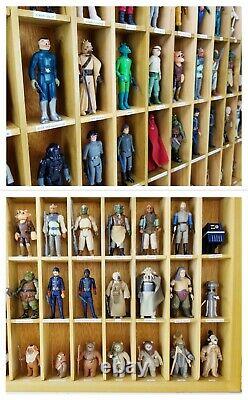 Lot of Star Wars Action Figures 118 Vintage in Custom Built Display Case