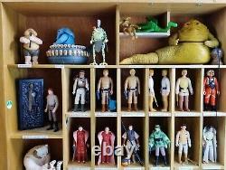 Lot of Star Wars Action Figures 118 Vintage in Custom Built Display Case