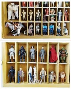 Lot of Star Wars Action Figures 118 Vintage in Custom Built Display Case