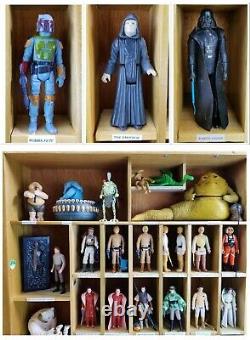 Lot of Star Wars Action Figures 118 Vintage in Custom Built Display Case