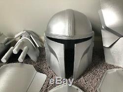 Mandalorian Star Wars 3D Printed Armor FULL SET Painted Silver CUSTOM Cosplay