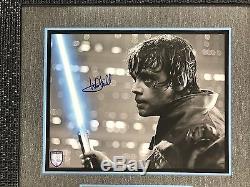 Mark Hamill Signed Luke Skywalker Star Wars Photo 11x14 Custom Framed JSA COA