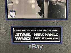 Mark Hamill Signed Luke Skywalker Star Wars Photo Awesome Custom Framed JSA COA
