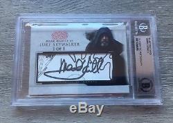 Mark Hamill Star Wars Luke Last Jedi Signed Custom Cut Auto #1/1 Beckett Slabbed