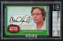 Mark Hamill signed autograph Luke Skywalker Star Wars Custom Cut Card BAS Slab