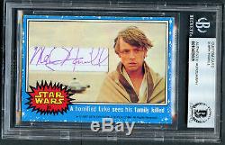 Mark Hamill signed autograph auto 1977 Topps Star Wars Custom Cut Card BAS Slab