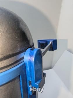 Master Replicas Star Wars. 45 scale Jango Fett Helmet /w Stand Custom + Plaque